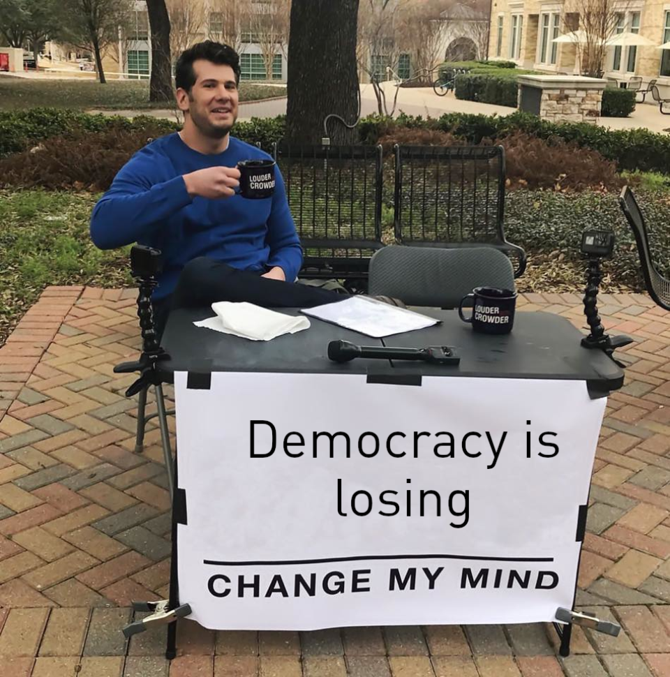 Figure 5: Democracy is Losing